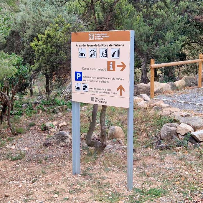 Cartellera Fusta Acer | Espais Naturals Protegits | Senyalització Parc